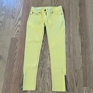 Silence & Noise high rise ankle zip twig jeans